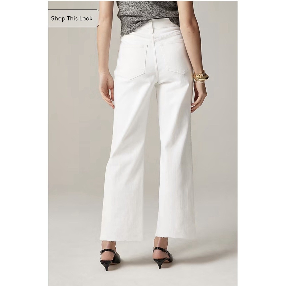 J.CREW Slim-wide Jean Size 28 White NEW Coastal Casual Beach Summer Modern CH680 - Picture 4 of 16